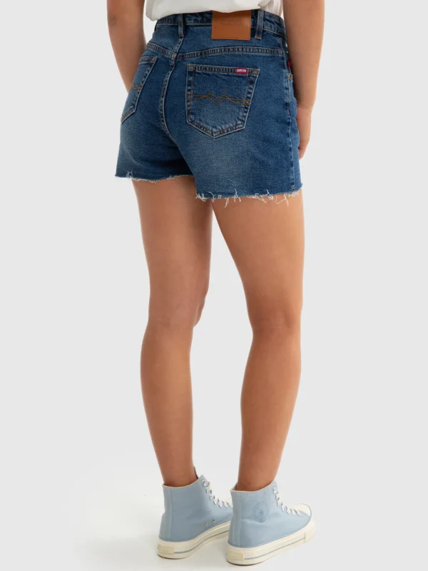 Szorty dziewczęce jeansowe z surowym wykoŅczeniem Shaina 516