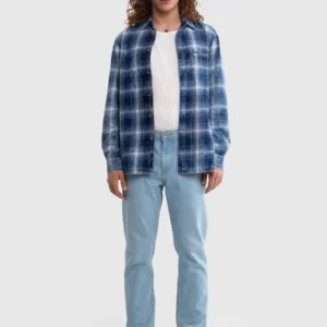 Jeansy męskie z prostą nogawką z kolekcji Authentic jasnoniebieskie Workwear Trousers 253