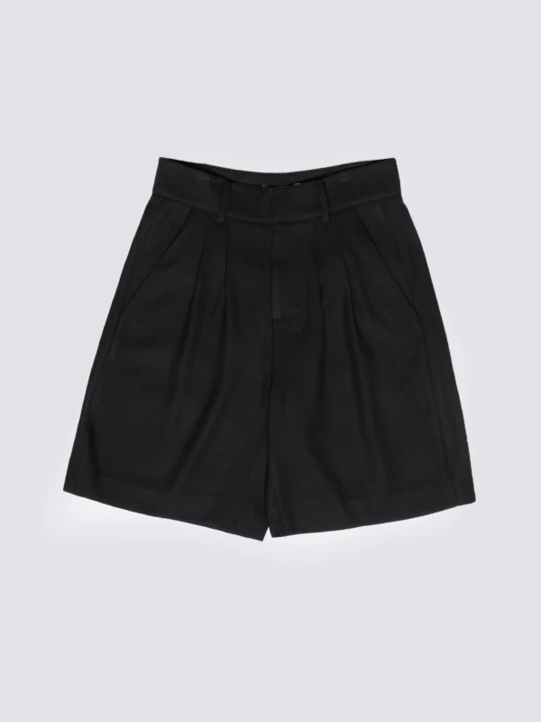 Szorty damskie z dodatkiem wełny czarne Emis 906