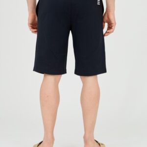 EA7 Granatowe shorty męskie z białym logo