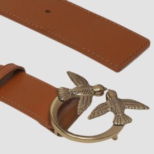 PINKO Brązowy pasek damski Love Berry H4 Belt