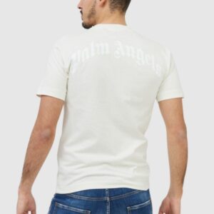 PALM ANGELS Biały t-shirt męski z misie