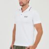 EA7 Biała męska koszulka polo