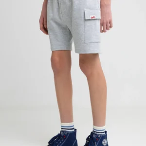 Szorty chłopięce dresowe z kieszeniami cargo szare Viler 901