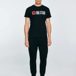 Koszulka męska z logo BIG STAR czarna Quado 906