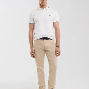 Koszulka męska polo biała Polian 100