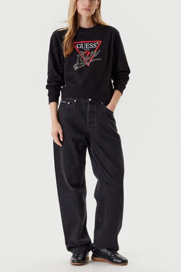 GUESS Czarna damska bluza Studded Love