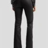 Jeansy damskie bootcut z rozcięciami woskowane czarne Blake 924