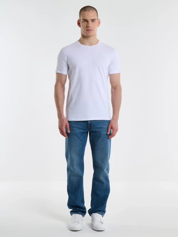 Jeansy męskie proste niebieskie Trent 436