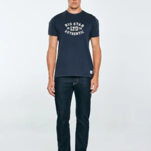 Koszulka męska z nadrukiem granatowa Teller 403