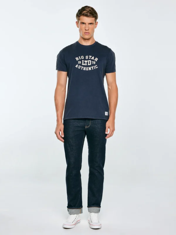 6b9a7d2b18592411642b7af6dec209b43a75b83c Koszulka męska z nadrukiem granatowa Teller 403