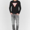 GUESS Czarny męski longsleeve Original Logo Tee