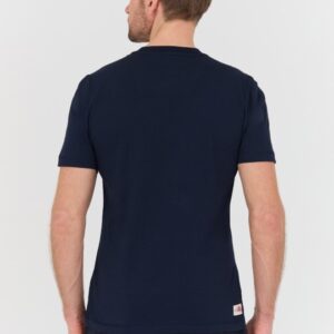 AERONAUTICA MILITARE Granatowy bawełniany męski t-shirt M.C