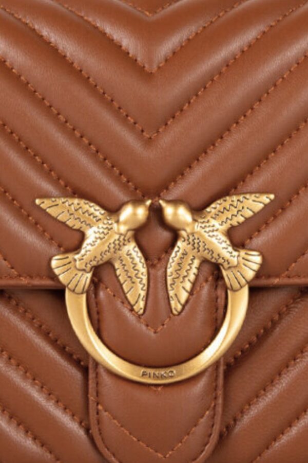 PINKO Brązowa torebka Love One Classic DC