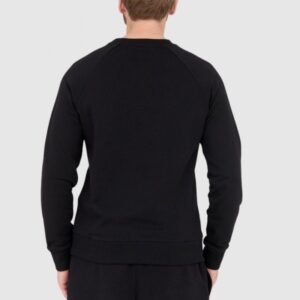 BALMAIN Czarna bluza męska z dużym białym logo