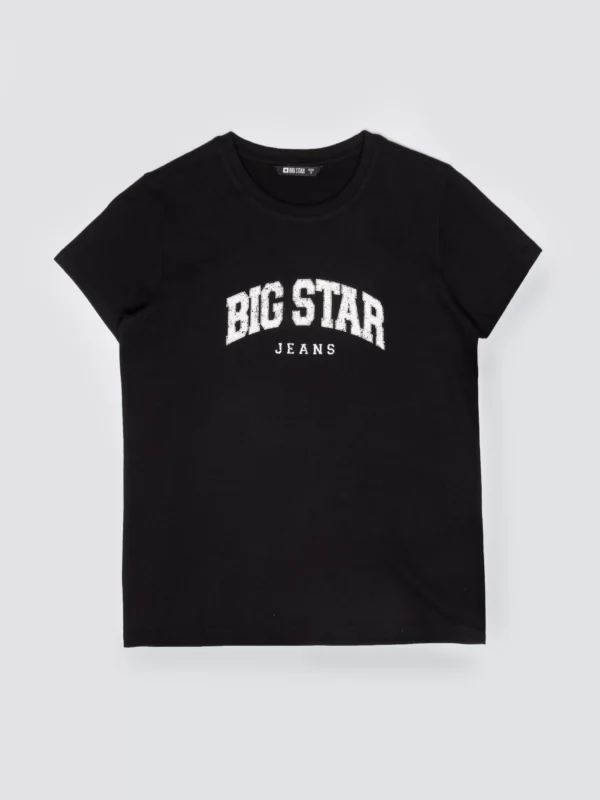 Koszulka damska bawełniana z logo BIG STAR czarna Ramila 906