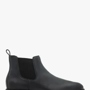 Czarne sztyblety ze skóry nubukowej