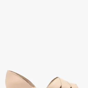 Beżowe sandały peep toe