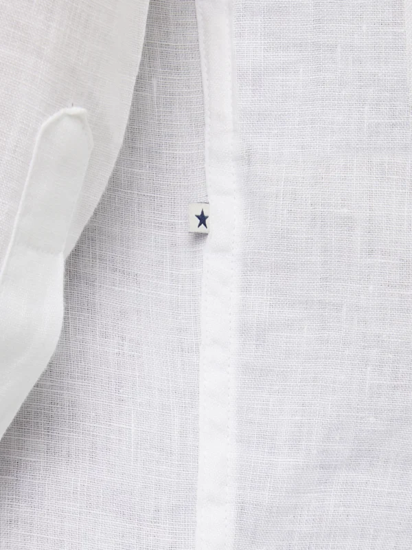 Lniana koszula męska biała Jianis 101