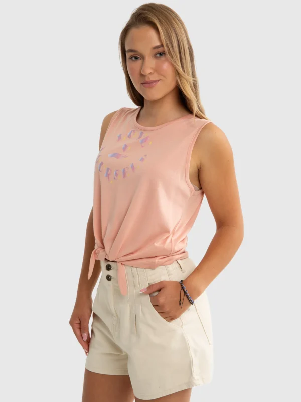 Top dziewczęcy z dzianiny bambusowej różowy Jagienka 702