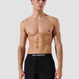 KARL LAGERFELD Czarne kąpielówki męskie RSG