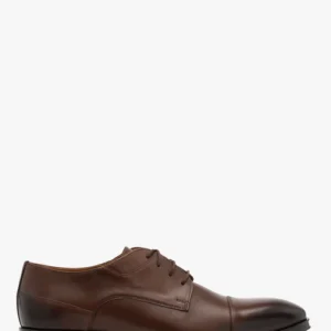 Brązowe półbuty męskie sznurowane