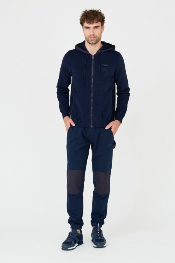 AERONAUTICA MILITARE Granatowa męska bluza z kapturem