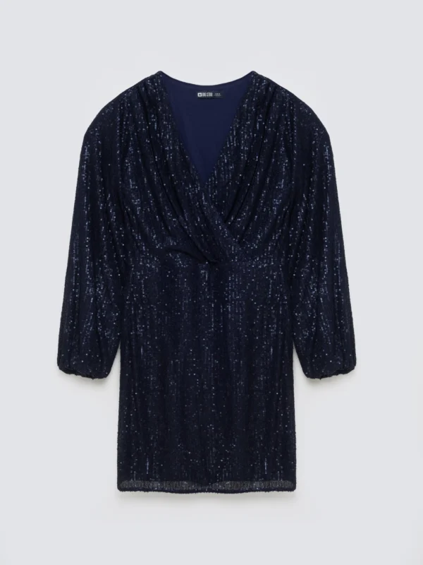 735ef171317f650159c5f929bffa564b5b01496c Sukienka damska mini cekinowa granatowa Loreta 403