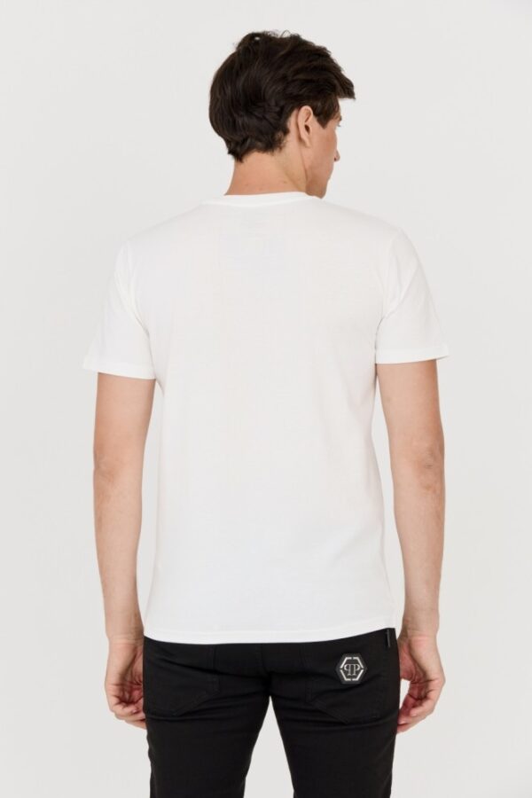 AERONAUTICA MILITARE Biały bawełniany t-shirt męski