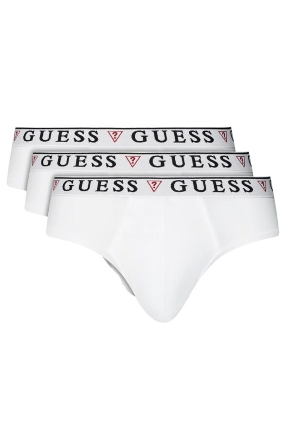 GUESS Zestaw białej męskiej bielizny slipy 3 Pack