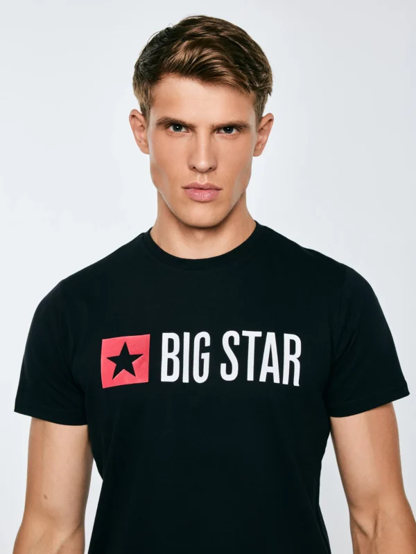 Koszulka męska z logo BIG STAR czarna Quado 906