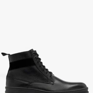 Czarne trzewiki męskie w stylu casua