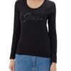 GUESS Czarny damski longsleeve Embro Script