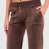 JUICY COUTURE Brązowe damskie spodnie Del Ray Pocket Pant