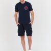 AERONAUTICA MILITARE Granatowy bawełniany męski t-shirt M.C