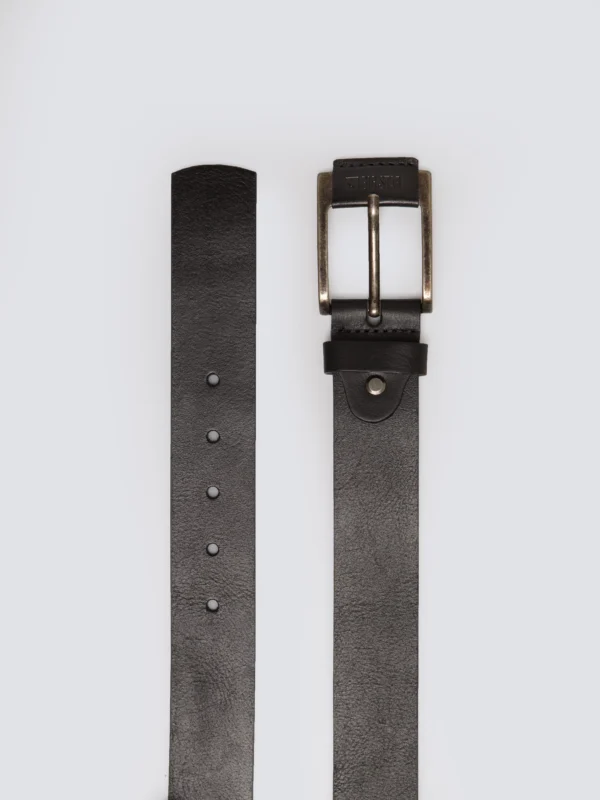 Pasek męski skórzany czarny Koren 906