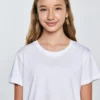 Koszulka dziewczęca z krótkim rękawem biała Basseca 101