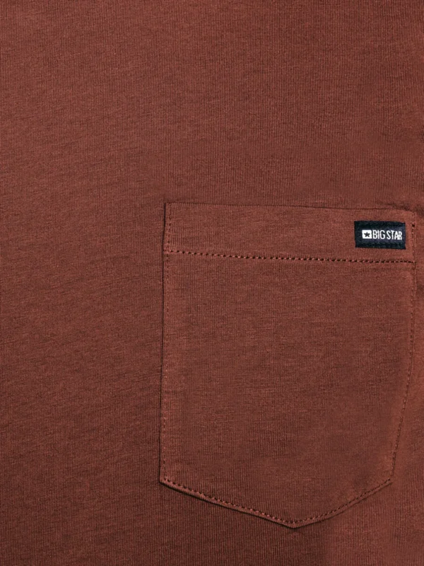 782aec1be9601fb82fa6bfb1f71ea324f1150d86 Koszulka męska z kieszonką brązowa Carbon 804