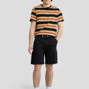 Szorty męskie z kieszeniami cargo czarne Morrise 906