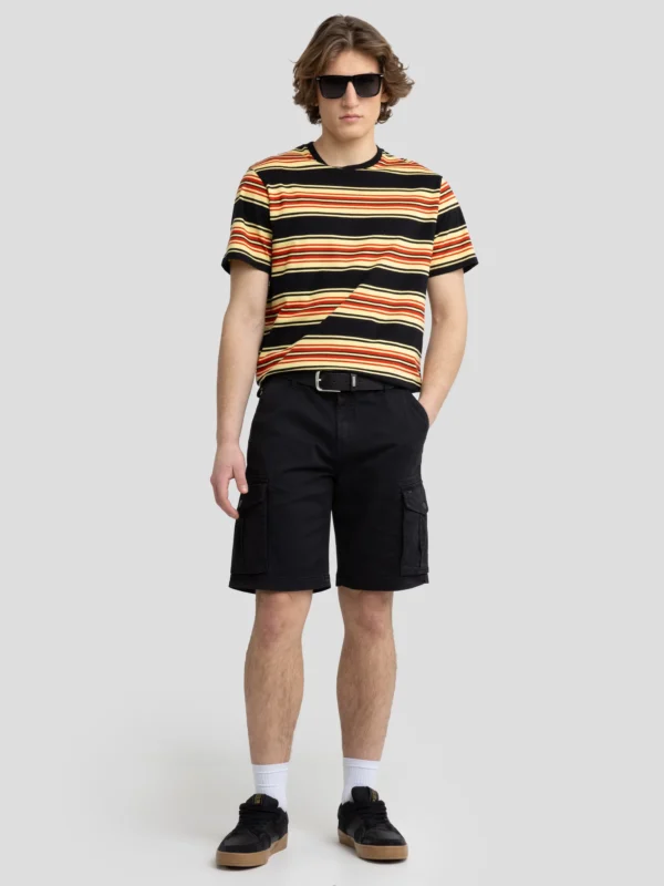 78a9835cff6e57a12e78af11fc9bed1cdc06579c Szorty męskie z kieszeniami cargo czarne Morrise 906