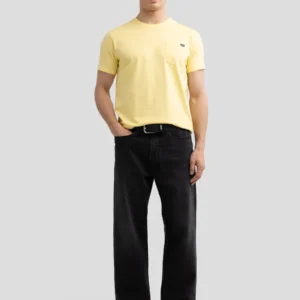 Koszulka męska z kieszonką żółta Carbon 200