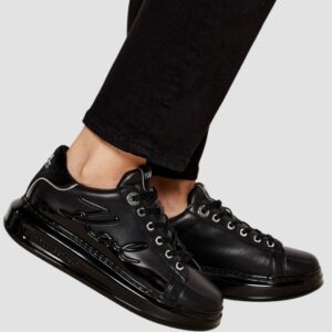 KARL LAGERFELD Czarne damskie sneakersy KAPRI Karl Signia