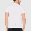 EA7 Biały t-shirt męski z małym szarym logo