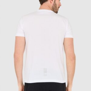 79dfa6202fd7e5e47131a748dce59fc68d697f50 EA7 Biały t-shirt męski z małym szarym logo