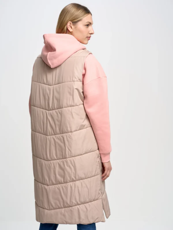 Kamizelka damska pikowana beżowa Nemuna 801