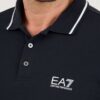 EA7 Granatowa męska koszulka polo