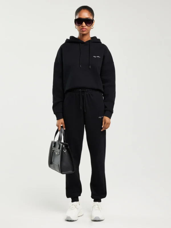 7c5e1a7bcb1e9e9354143c99a1e65ac66fca0be2 Spodnie damskie dresowe czarne Foxie 906/ Megan 906