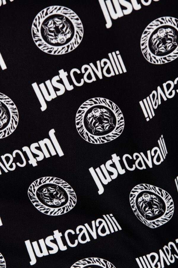 JUST CAVALLI Czarna damska bluza Logo Tigre