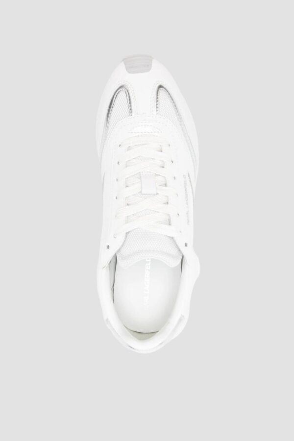 KARL LAGERFELD Białe damskie sneakersy skórzane Kapri Karl NFT Lo Lace