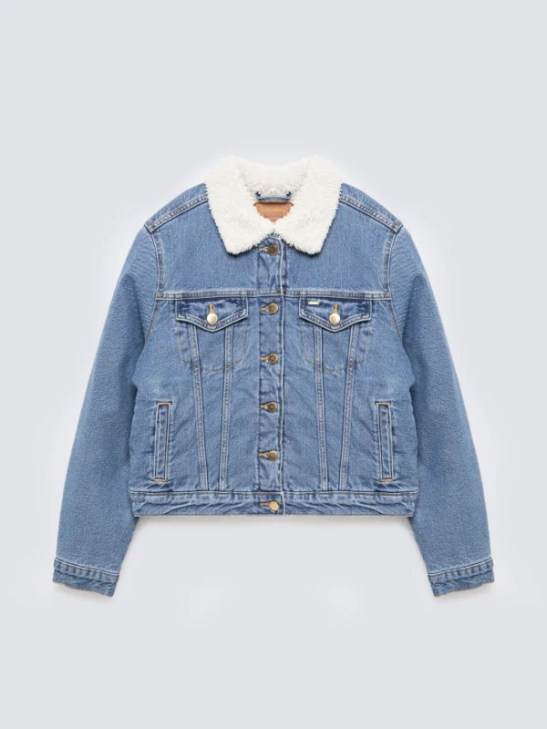 7d5823b8d698636350f931950b8e56cb548844ce Kurtka damska jeansowa z kożuszkiem niebieska Aspen 485